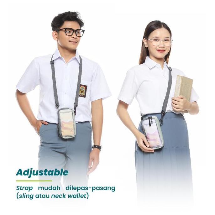 Cod,Bisa- Torch Antro Tas Pouch Hp Transparan Sling Bag Mini Anti Air Stationery Pria Wanita Unisex