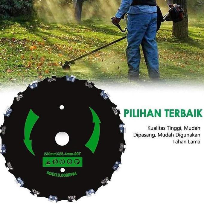 HAWAYMAX COD Bilah Melingkar Mesin Pemotong Rumput 20 Gigi Rantai Gergaji 9 Inch Baja Mangan Tahan A