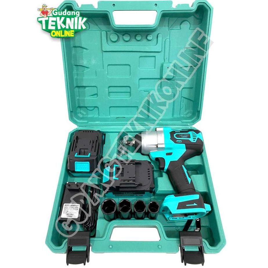 HAZORUN IMPACT WRENCH TX65 NRT PRO 20V CORDLESS / Mesin Pembuka Buka Pengencang Baut BATERAI BATERY 