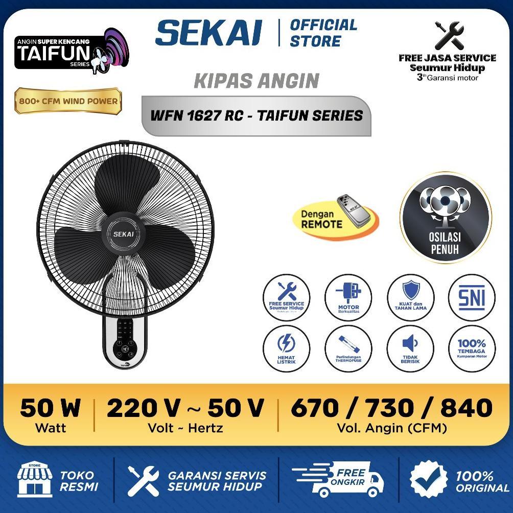 VELMOURACOLLCET SEKAI KIPAS ANGIN DINDING / WALL FAN TORNADO 16 INCH TAIFUN SERIES & ECO SERIES  -  