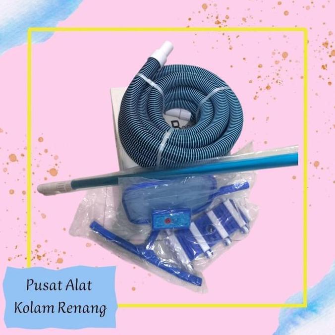 paket alat vacuum cleaner set kolam renang