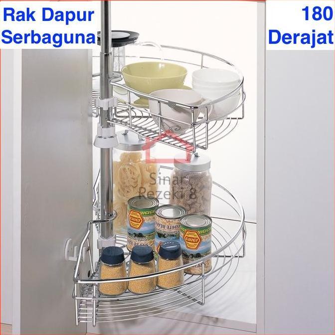 Rak Dapur Taco Sudut 180 Derajat Putar Serbaguna Panci jan HW-0091i