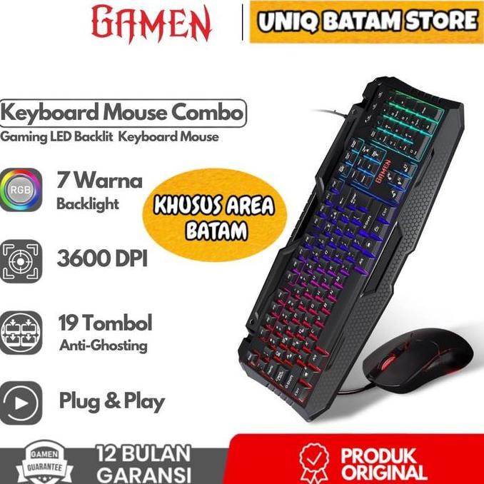 GAMEN MOUSE KEYBOARD COMBO STATION II BLACK [ BATAM ]