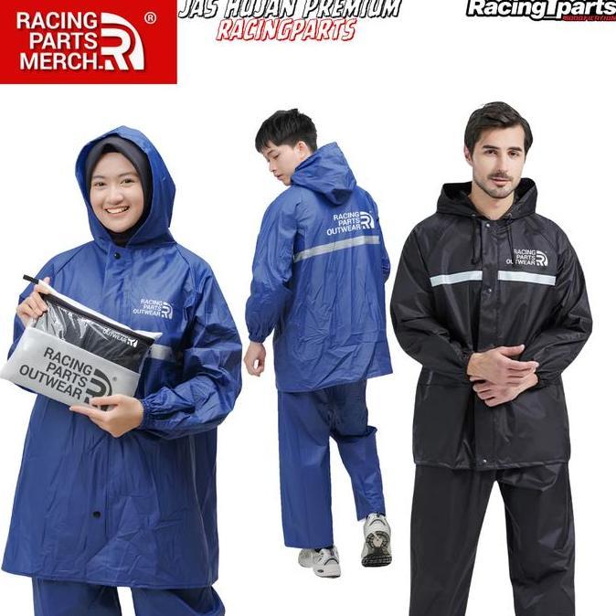 Termurah / Hot Sale Jas Hujan Racingparts Original Setelan Pria Dan Wanita Bahan Tebal Karet Pvc Jas
