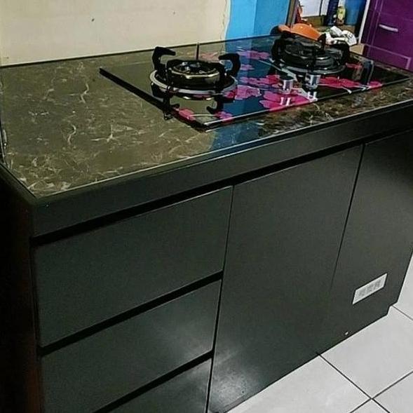 kitchen set bah 120 top table granit lubang kompor