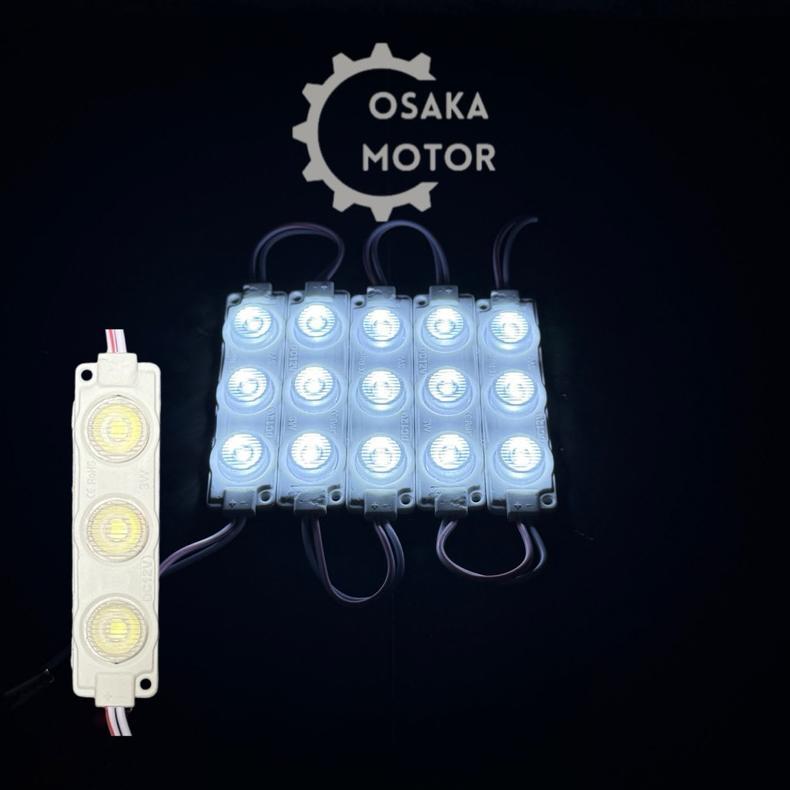 Termurah  Lampu Led Modul 3 Mata Bulat Timbul 12 Volt Dan 24 Volt Lampu Variasi Tempel Waterproof 3 