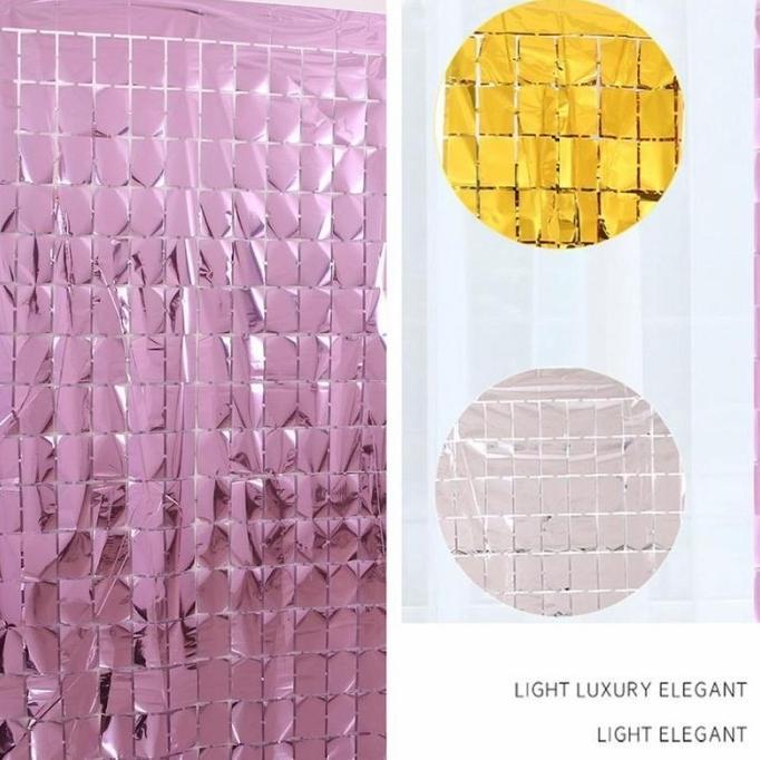 OFFICIAL Tirai Dekorasi Background Tirai Ulang Tahun Kotak