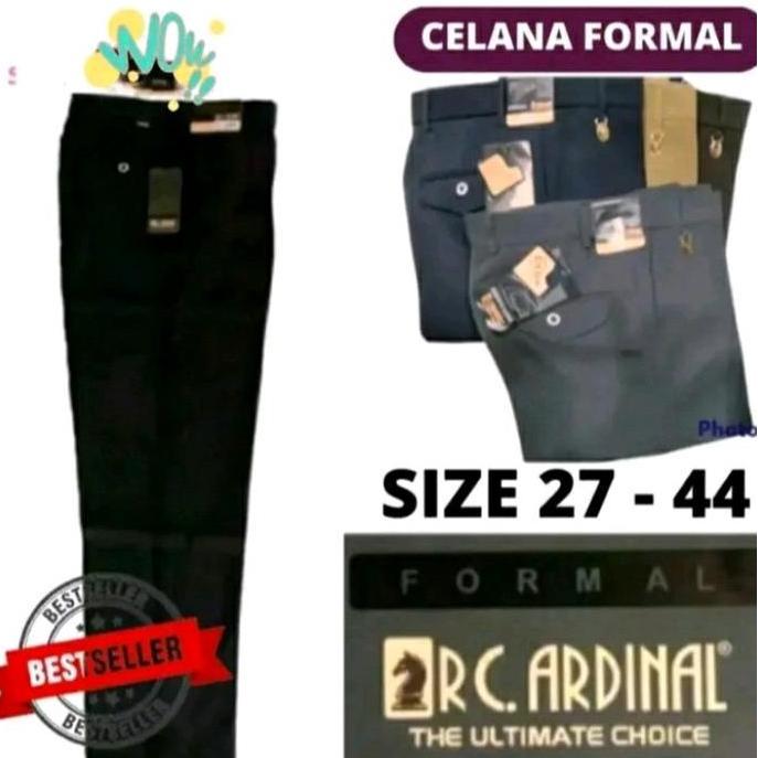 Celana Kerja Cardinal Premium/Celana kain Formal/Celana Kantor/ Celana Panjang Pria Nyaman Kain Hita