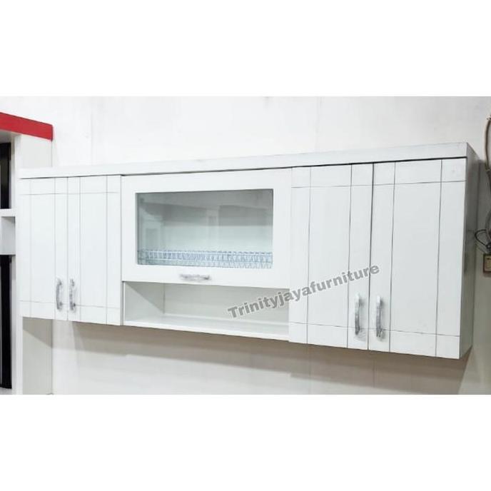 Lemari Gantung Dapur Kitchenset Atas Kayu Blokteak /trinityjayafurnitu Besi tu Piring Furniture