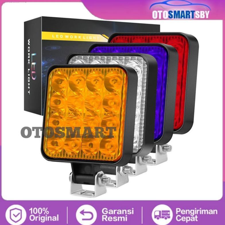 Terlaris Lampu Tembak Sorot Led Worklight 16 Mata 12V Kotak Mini Lampu Sorot Mobil Motor