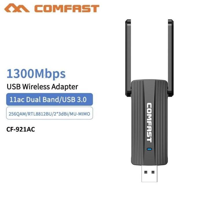 COMFAST AC1200 Wireless USB Adapter Dual Band 5G WiFi Dongle CF-921AC