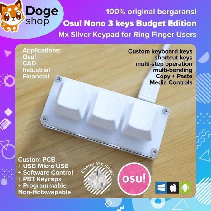 Osu Nono Keyboard 3 Keys Budget Edition Mechanical for Ring Finger