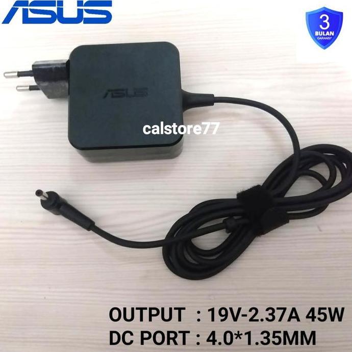 CAS LAPTOP ASUS BLACK ADAPTOR LAPTOP 19V 2.37 MODEL KOTAK HITAM