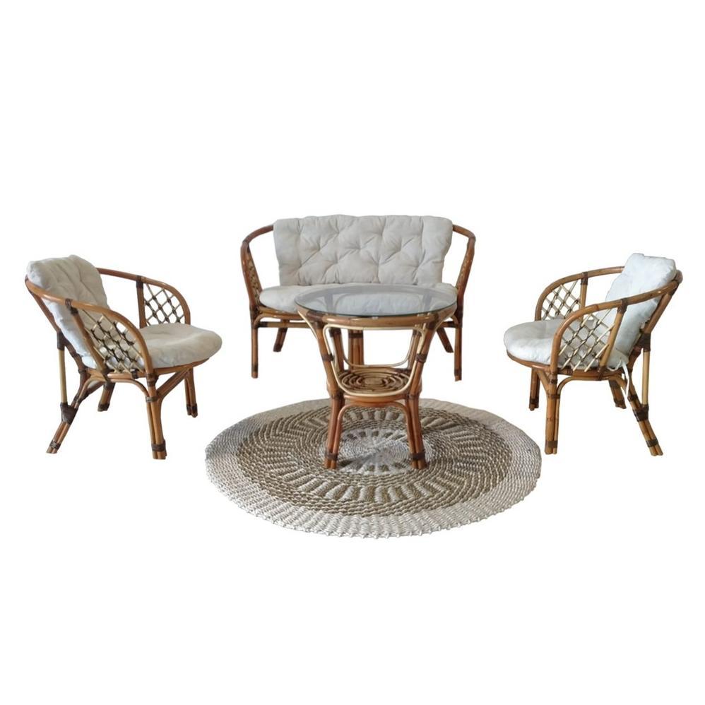 RECOMMENDED SET KURSI TAMU BAHAMA ROTAN ALAMI (TANPA KACA) / KURSI ROTAN MINIMALIS / KURSI TAMU ROTA