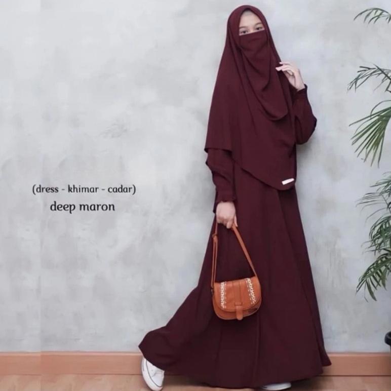 GARANSI Araya Set ( Gamis + Hijab + Cadar )/EPIC/Gagil/Ninos