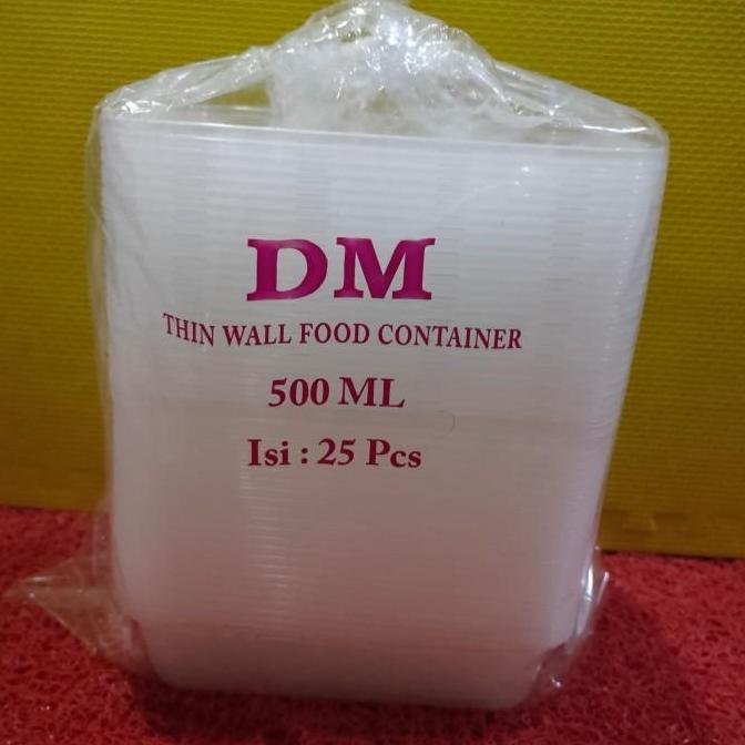 Thinwal DM Food Container/kotak Makan/Kotak Bekal/DM 500 Ml/DM 650 ML/