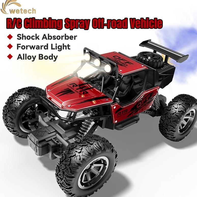 EXCLUSIVE WETECH Mobil Remote Control Alloy Offroad dengan Fitur Semprotan Air Mobil Panjat untuk Se