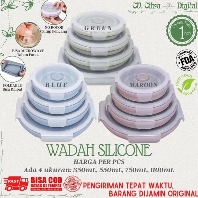 Tempat Makan / Kotak Bekal Lipat / Kotak Makan Praktis