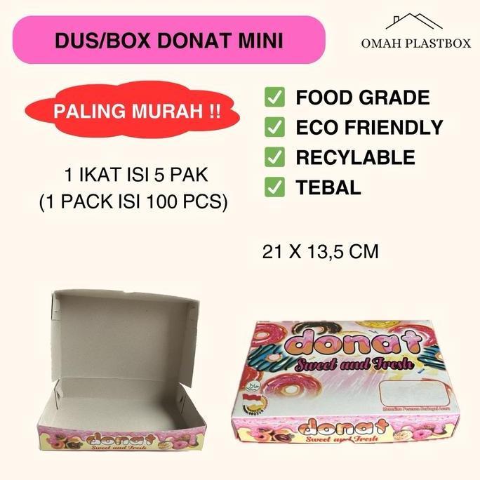 Equipment- Dus/Box Donat Mini Tebal Ukuran 21X13,5 Cm