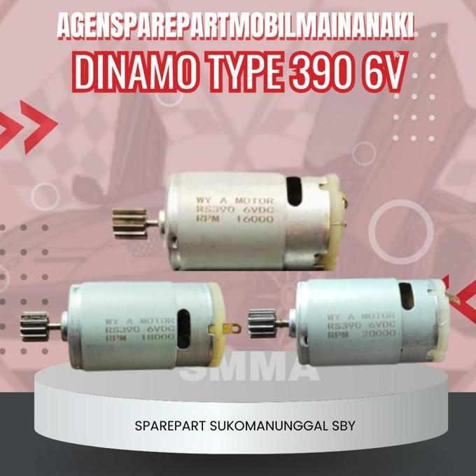 Type 390 (Kecil) Dinamo 6volt buat Mobil Motor Mainan Aki
