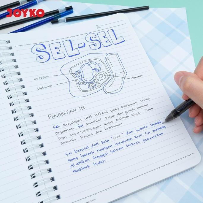 Stationery- Joyko Erasable Gel Pen Refill Black Blue Isi Ulang Pen Joyko Bisa Dihapus Hitam Biru Gp-