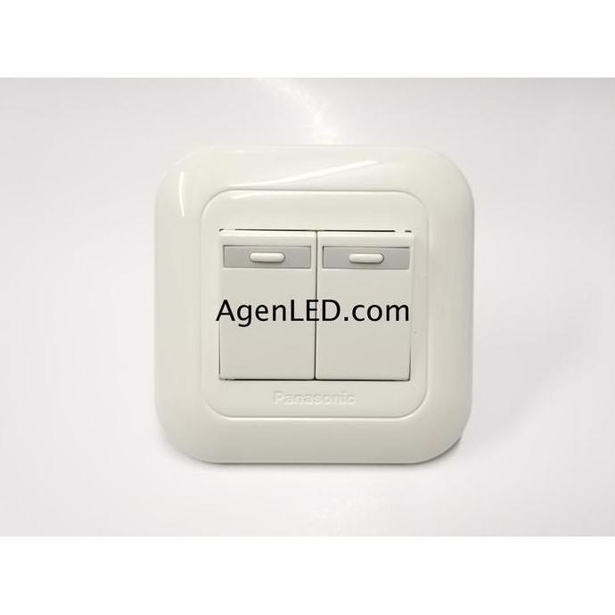 Denki- Saklar Seri / Saklar Double Wide Series Putih Panasonic