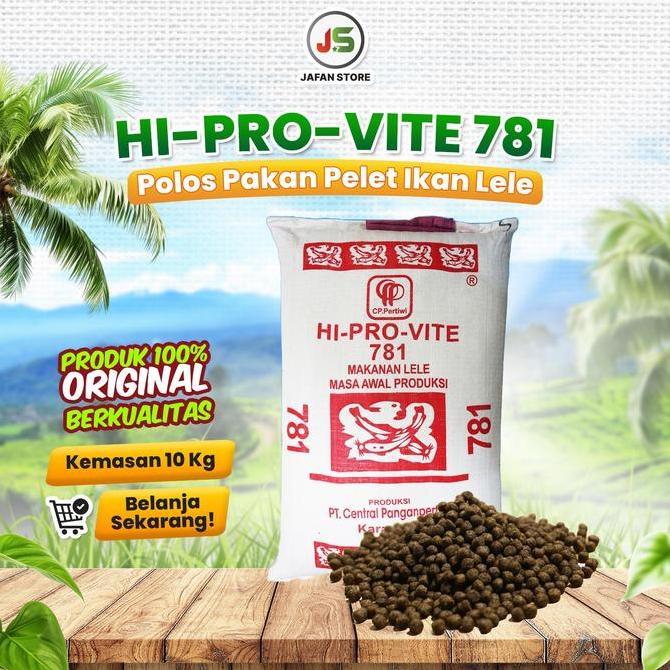 DENISTAND100 - PAKAN PELET IKAN LELE HI-PRO-VITE 781 POLOS UNTUK IKAN 1 KG