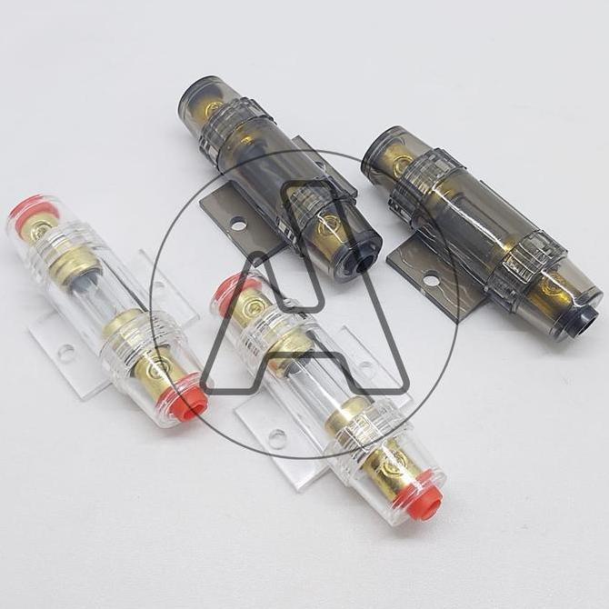 AVAHAJA Sekring Audio Mobil 60A Tabung/Fuse Sekring Mobil Polos Putih