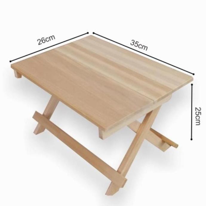 Meja Lipat Kayu portable DAMPAR Belajar Meja Ngaji TPA TPQ meja laptop