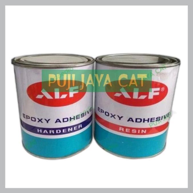 Lem Epoxy Alf Alfaglos 1Set 1Kg Resin + Hardener Terbaru 
