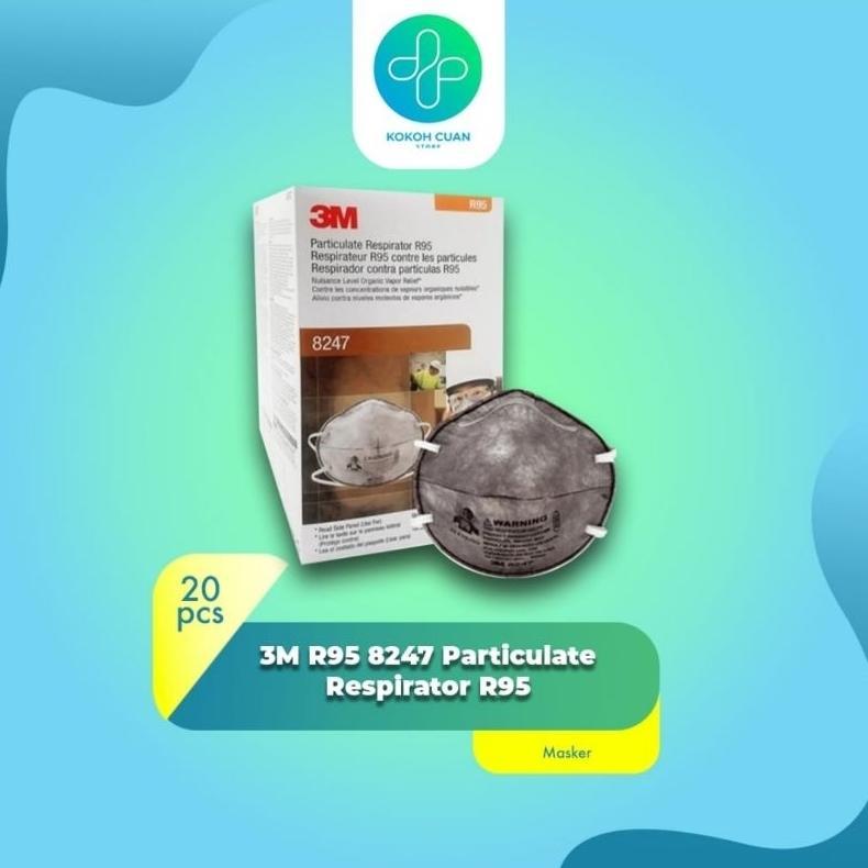 Masker 3M 8247 R95 Carbon Original Isi 20