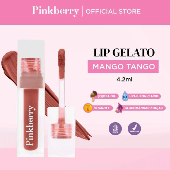 Lipstudio- Pinkberry Lip Gelato 4.2Ml Mango Tango - Long Lasting Moisturizing Lipstick Velvet Matte 