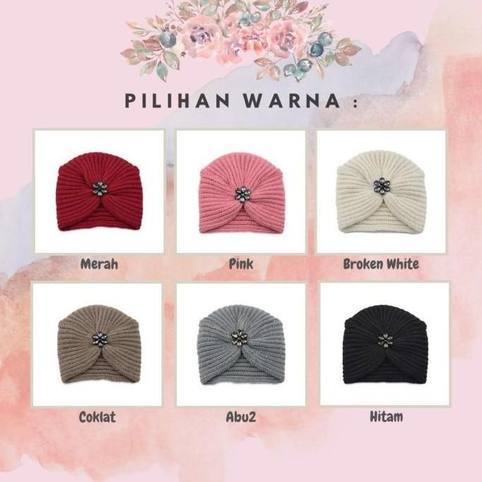 Byxt- Turban Wanita / Turban Instant / Headband Bandana Rajut Wanita Tebal