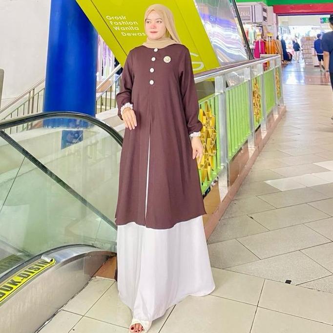 Wxwxw- Naura Dress Gamis Polos Premium