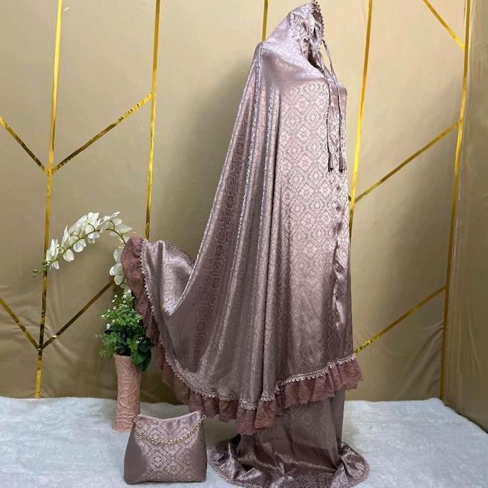 Mukena AYUNDA Bahan Armania Silky 2in1 RENDA Jumbo Mewah | By Riyan Mukena .