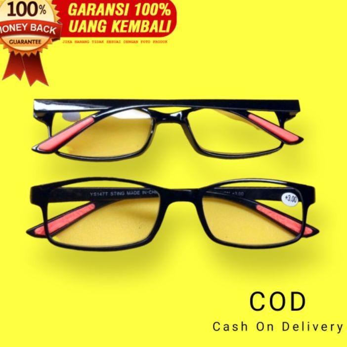 Kacamata Baca Plus Pria Wanita Umur 40 Keatas Tangkai Lentur  Ringan Original Free Tempat Kaca Mata
