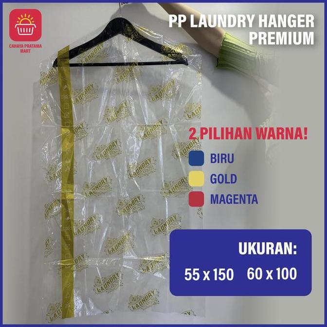 Sentaku- Plastik Laundry 1 Kg Gantung / Kiloan Pp Sablon / Print Pp Hanger Premium Cutting Bahu Plas