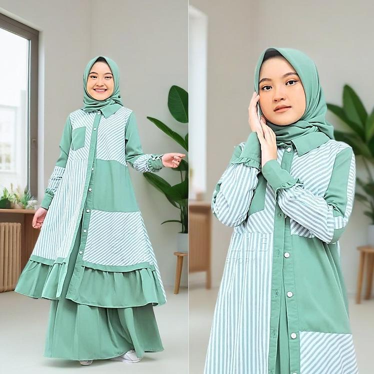 TERMURAH Gamis Anak Usia 8-12 Tahun Ashley kids Model Gamis Anak Terbaru 2021 Kekinian