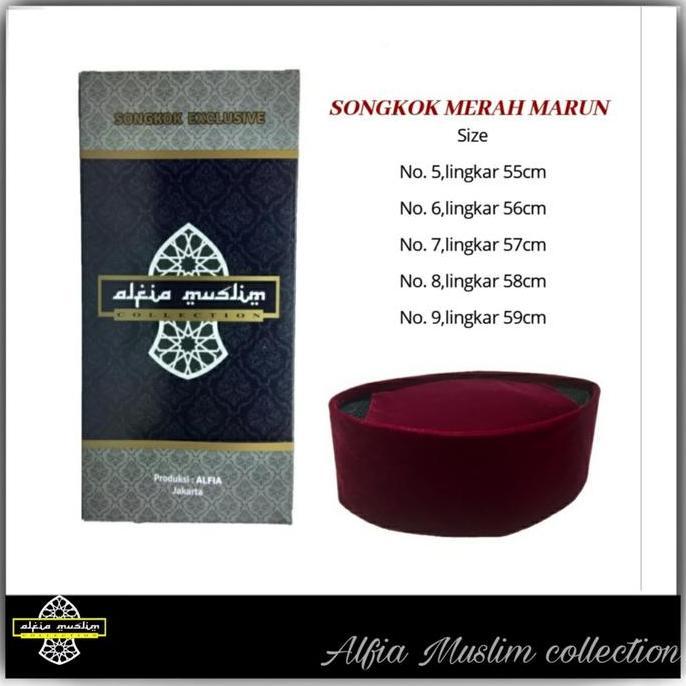 Peci Songkok Merah Marun