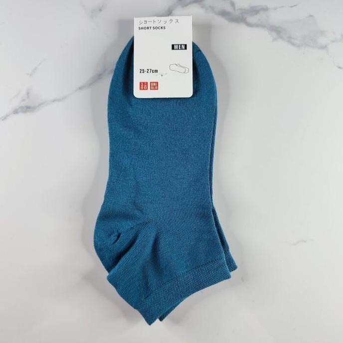 Kaos Kaki Ankle Uniqlo Pria Polos dan Motif Anti Bacterial