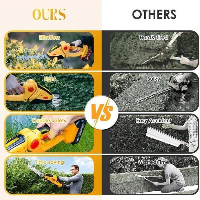 Terlaris Mini Alat Pemotong Rumput Elektrik Hedge Trimmer 2In1 Portable Mesin Arit Rumput Modern Cor