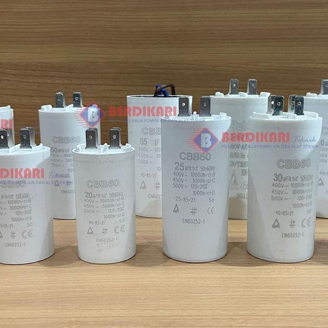 Kapasitor Capasitor Pompa Satelit Sibel Submersible Inoto Bulat Colok CBB60 CBB 60 4 pin 12 16.5 18 
