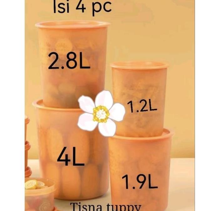 Promo Mosaic Canister Set New Color Toples Tupperware