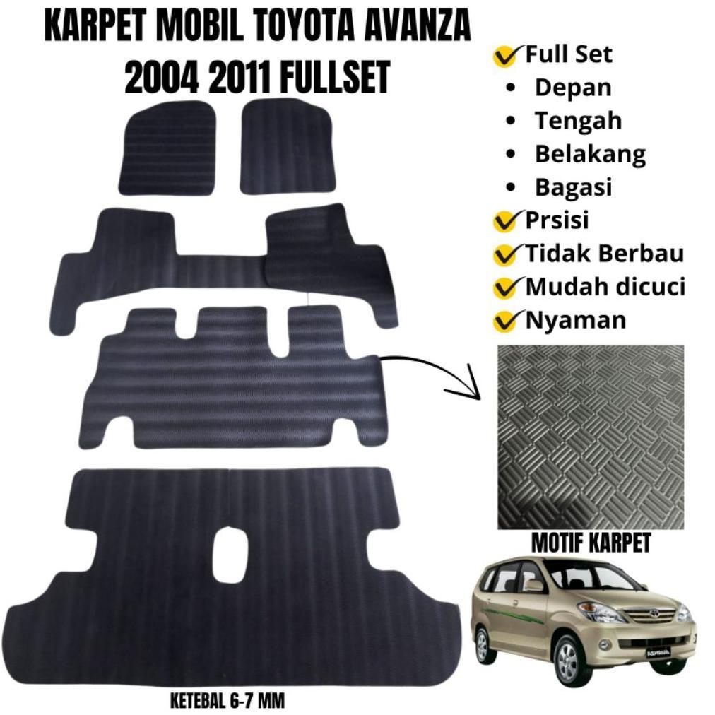 Karpet Mobil Toyota Avanza 2004 2011 fullset alas kaki matras karet mobil Avanza 2004 2005 -2008 201