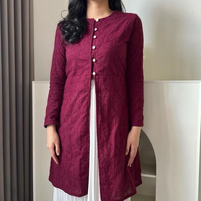 Hoolaqueen - Camari Tunic - Tunik Idul Fitri - Tunik Kondangan - Outfit Braidsmaid - Tunik Cotton Bo