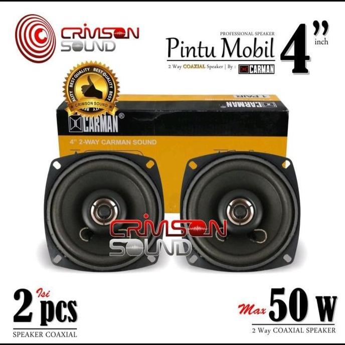Speaker Mobil 4 Inchi Merek Carman 50 Watt Promo