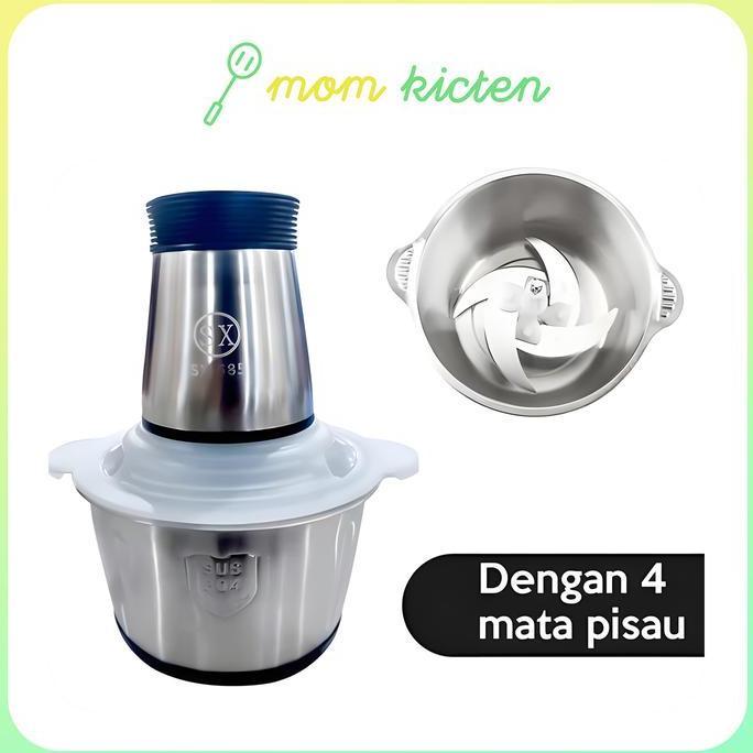 Chopper Daging Stainles/Blender Penggiling Serbaguna/Meet Grinder Pisau Gilingan