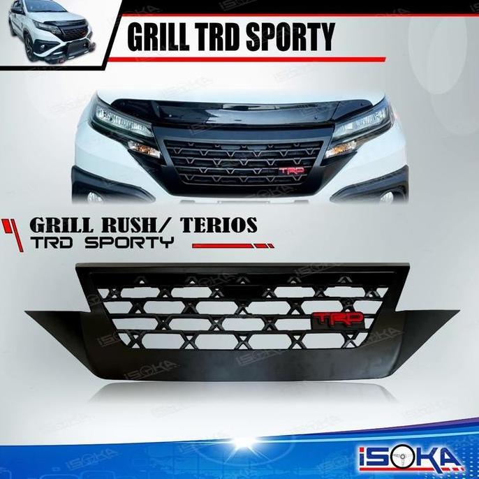 Grill Depan Mobil All New Rush /  All New Terios 2017 - 2024 Model Trd Sporty Bahan Plastik Abs Prem