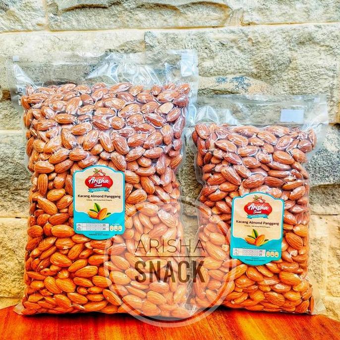Snack- Kacang Almond Panggang Roasted Almond 500Gram Snack Food