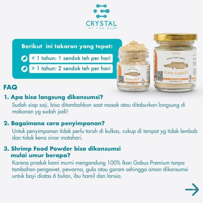 Spice- Gabus Food Powder 20G/Bubuk Ikan Gabus / Kaldu Mpasi / Tinggi Albumin